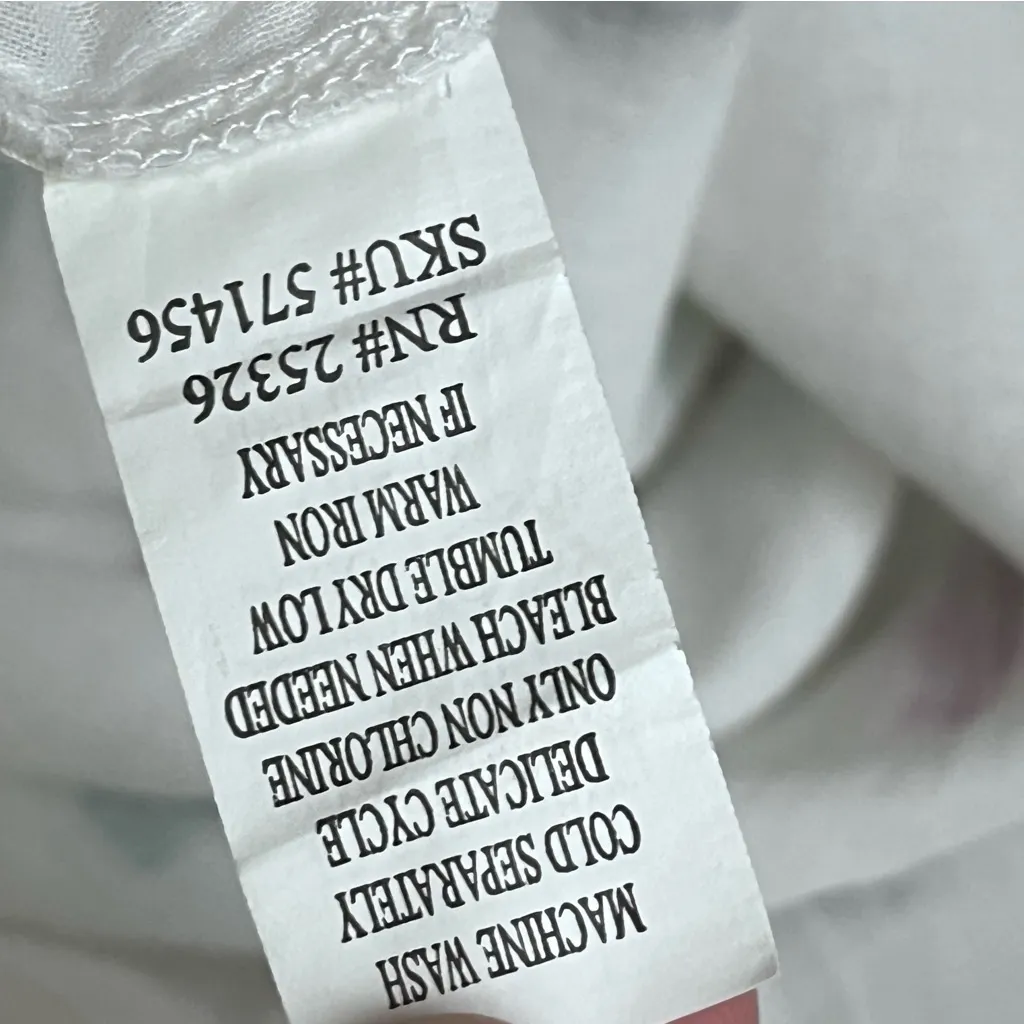 World Market Embroidered Peasant Top L/XL | Boho Hippie Festival Tunic Blouse White - Image 7