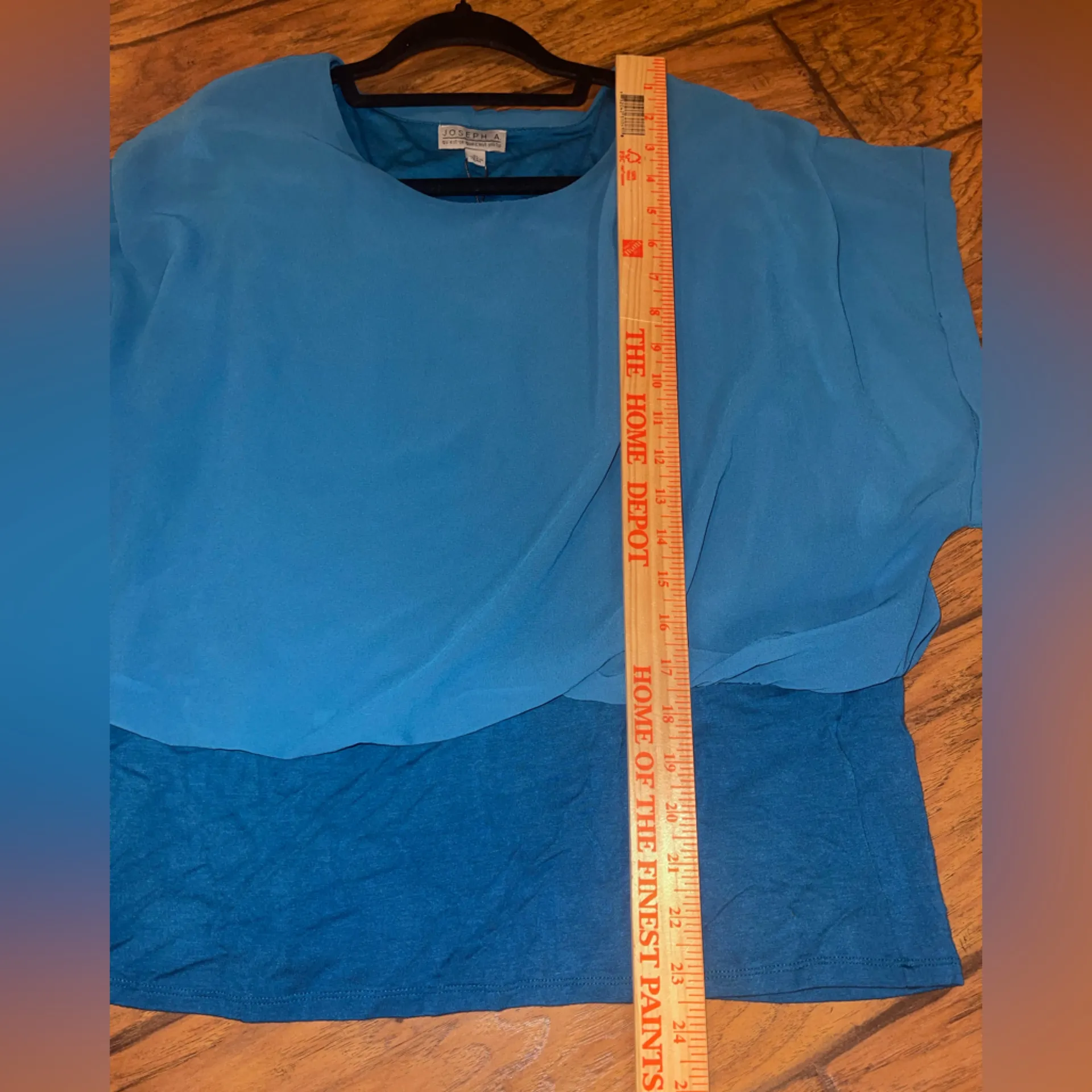 Joseph A Blue short sleeve blouse top shirt NWT woman’s XL - Image 5