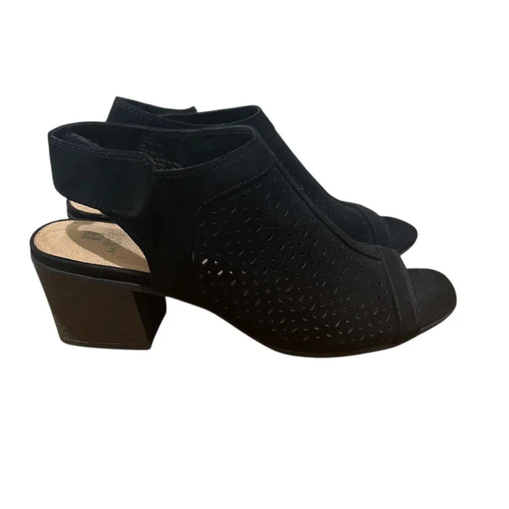 White Mountain Open Toe Block Heel Sandals Black Womens Size 10 - Image 6