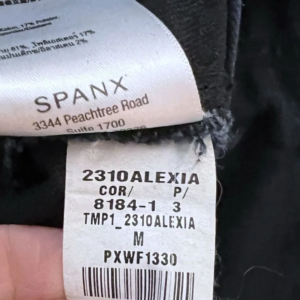 Spanx jeggings women Alexia 2310 Ready To Wow wax coated black Denim Jeans SZ M - Image 9