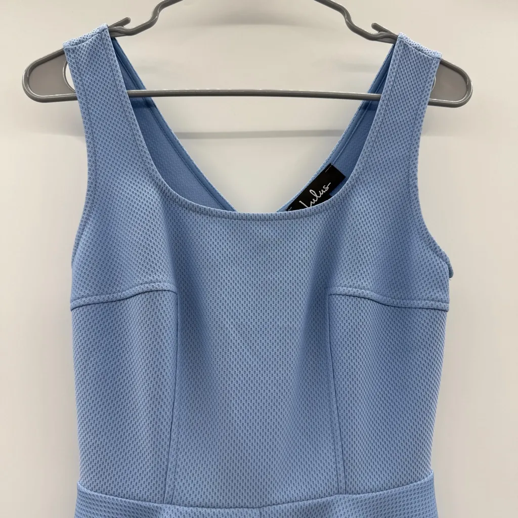 Lulus Home‎ Before Daylight Periwinkle Blue Sleeveless Skater Dress Sz M - Image 3