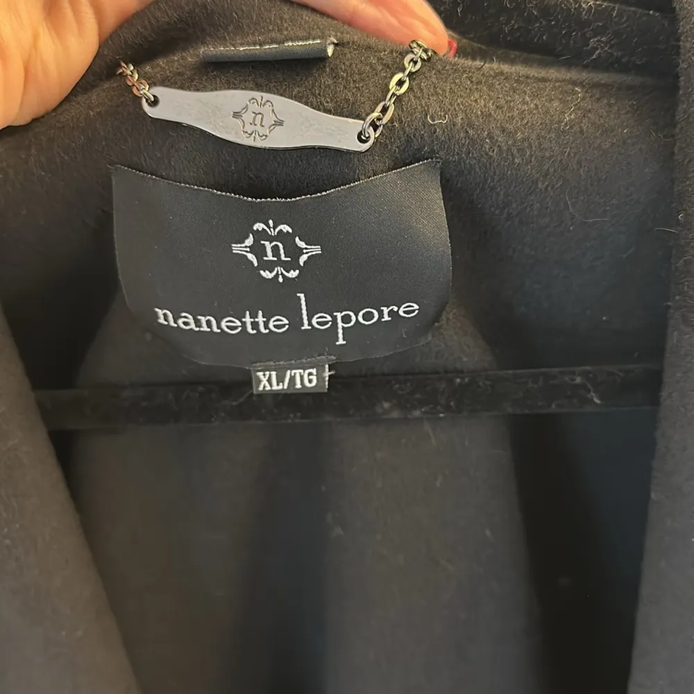 Nanette Lepore wool poly long coat XL - Image 7