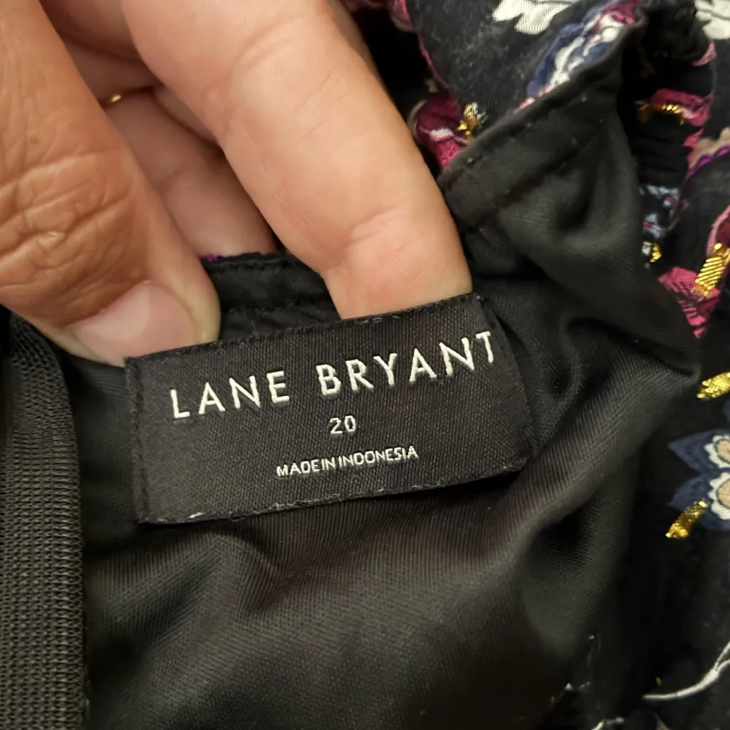 Lane Bryant Bubble-Sleeve Tie-Neck Tiered Midi Dress 20 - Image 14