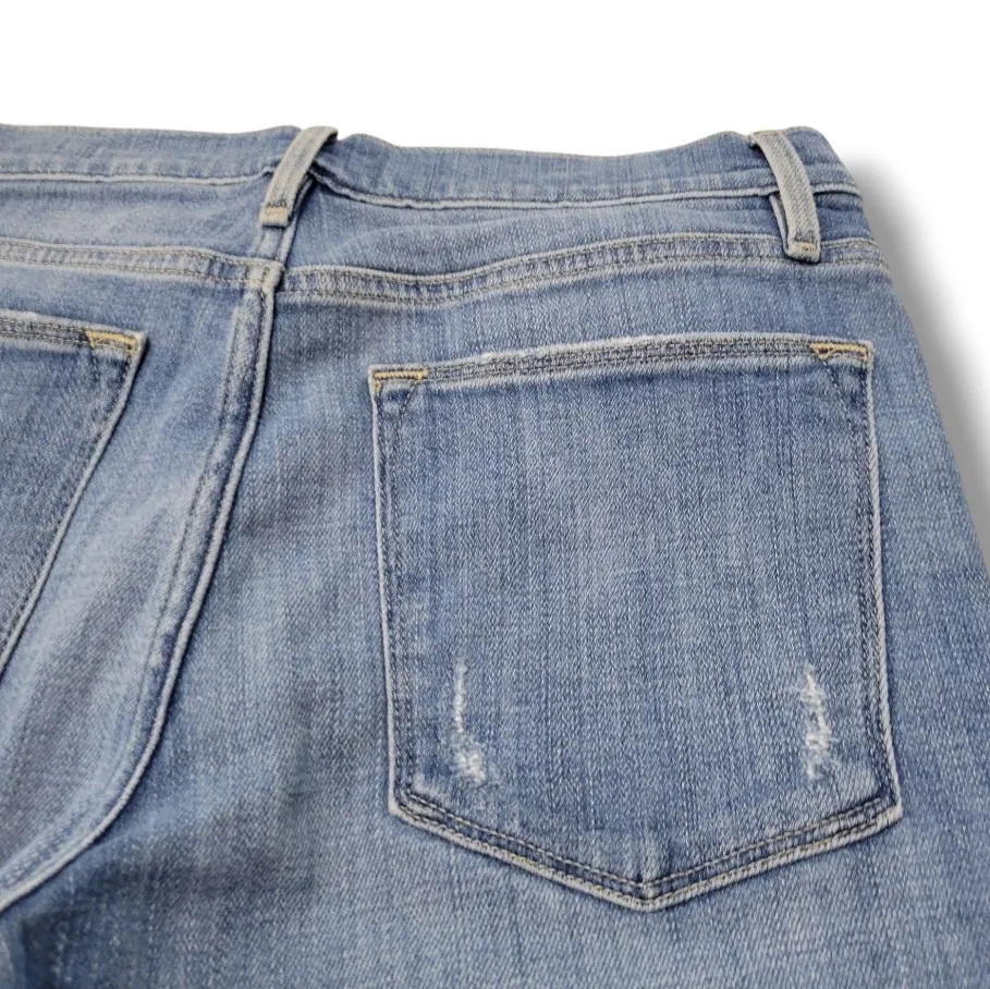Frame Jeans Size 26 W27"xL26.5" Frame Le High Straight Jeans Stretch Blue Denim Pants Women's - Image 6