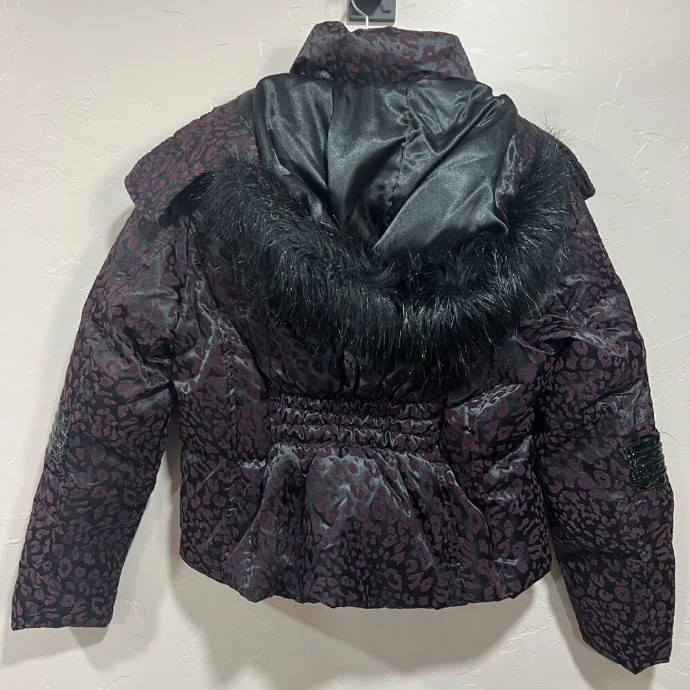 Baby Phat Cheetah Print Puffer Coat - Image 6