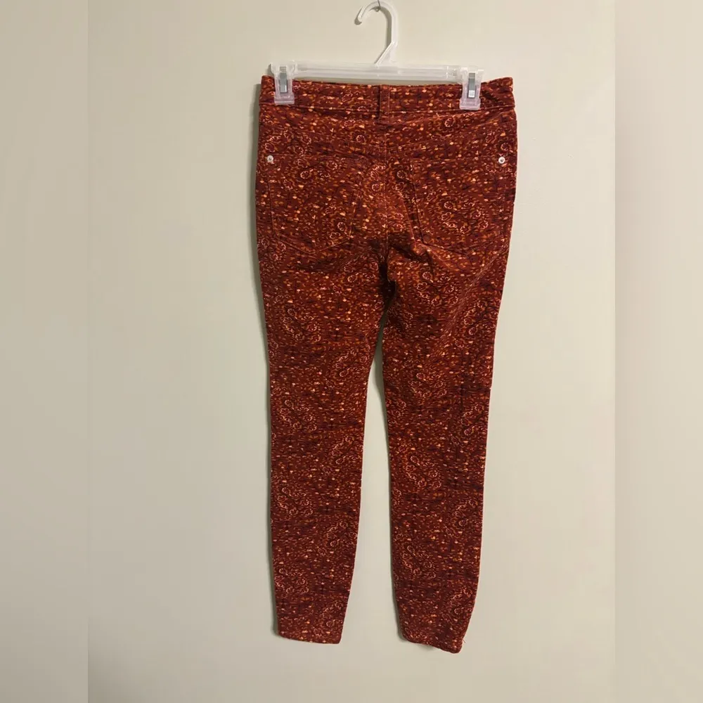 Anthropologie Pilcro High-Rise Button-Fly Skinny Corduroy Pants Size 26 Retro - Image 2