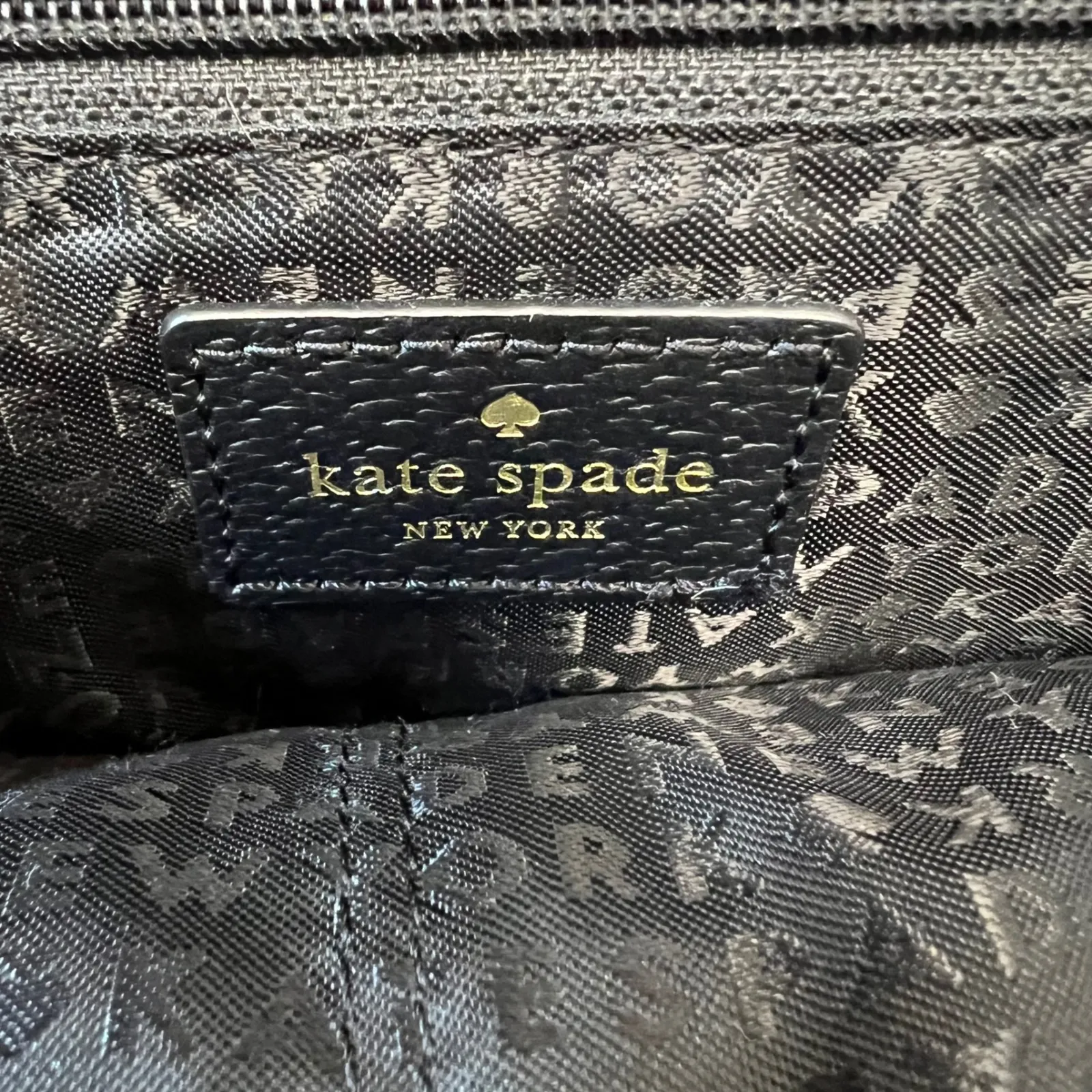 Kate Spade Grove Street Carli WKRU4192 Black Pebbled Leather Satchel Crossbody - Image 9