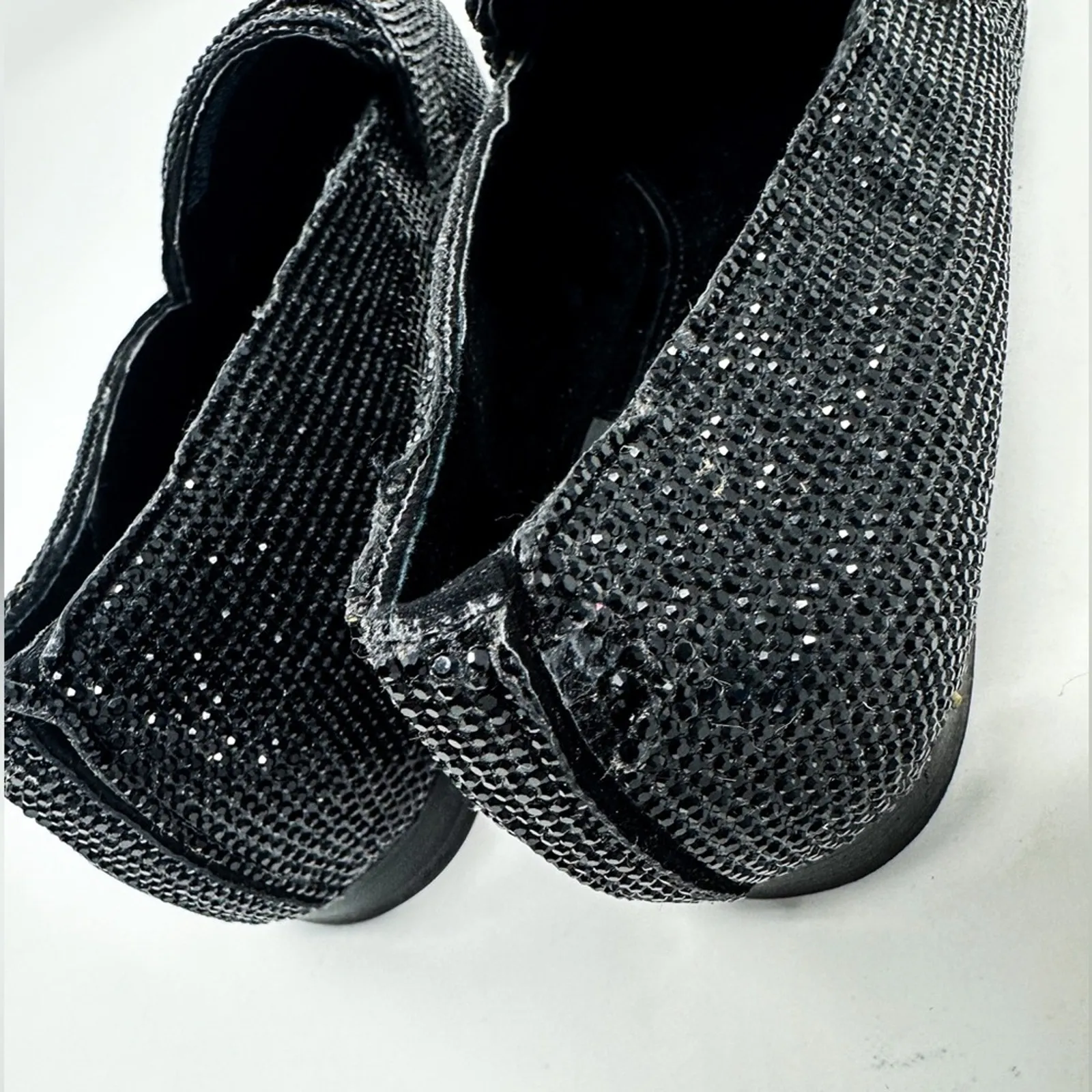 NEW Steve Madden Riski Black Rhinestone Studded Loafers, NEW, Size 6, MSRP $99 - Image 12
