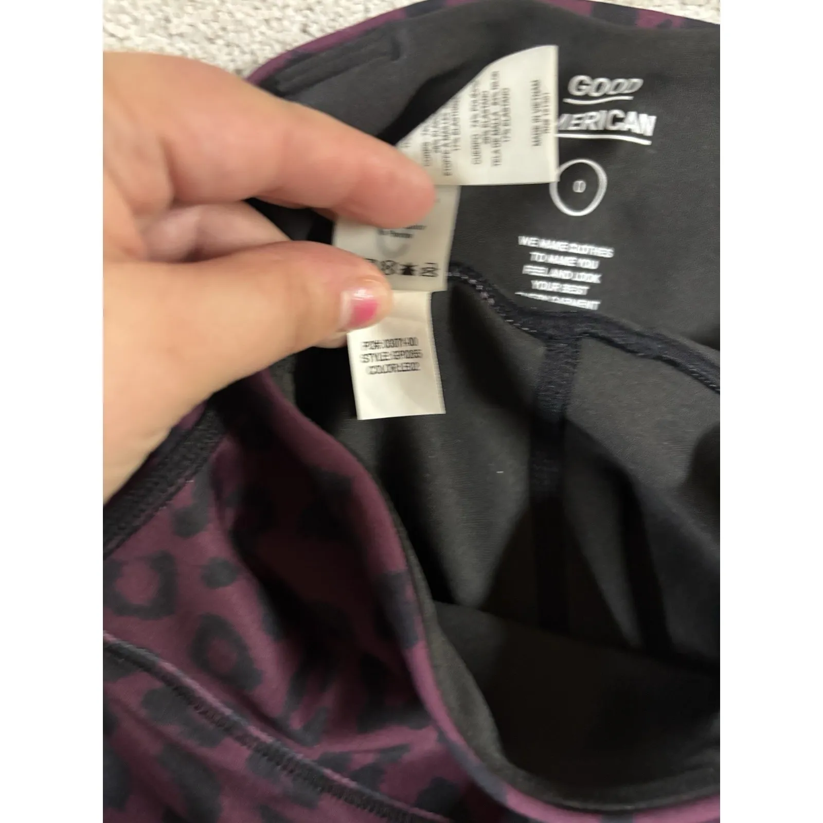 Good‎ American Animal/Cheetah Print Leggings Purple Ombré Size 0 - Image 4