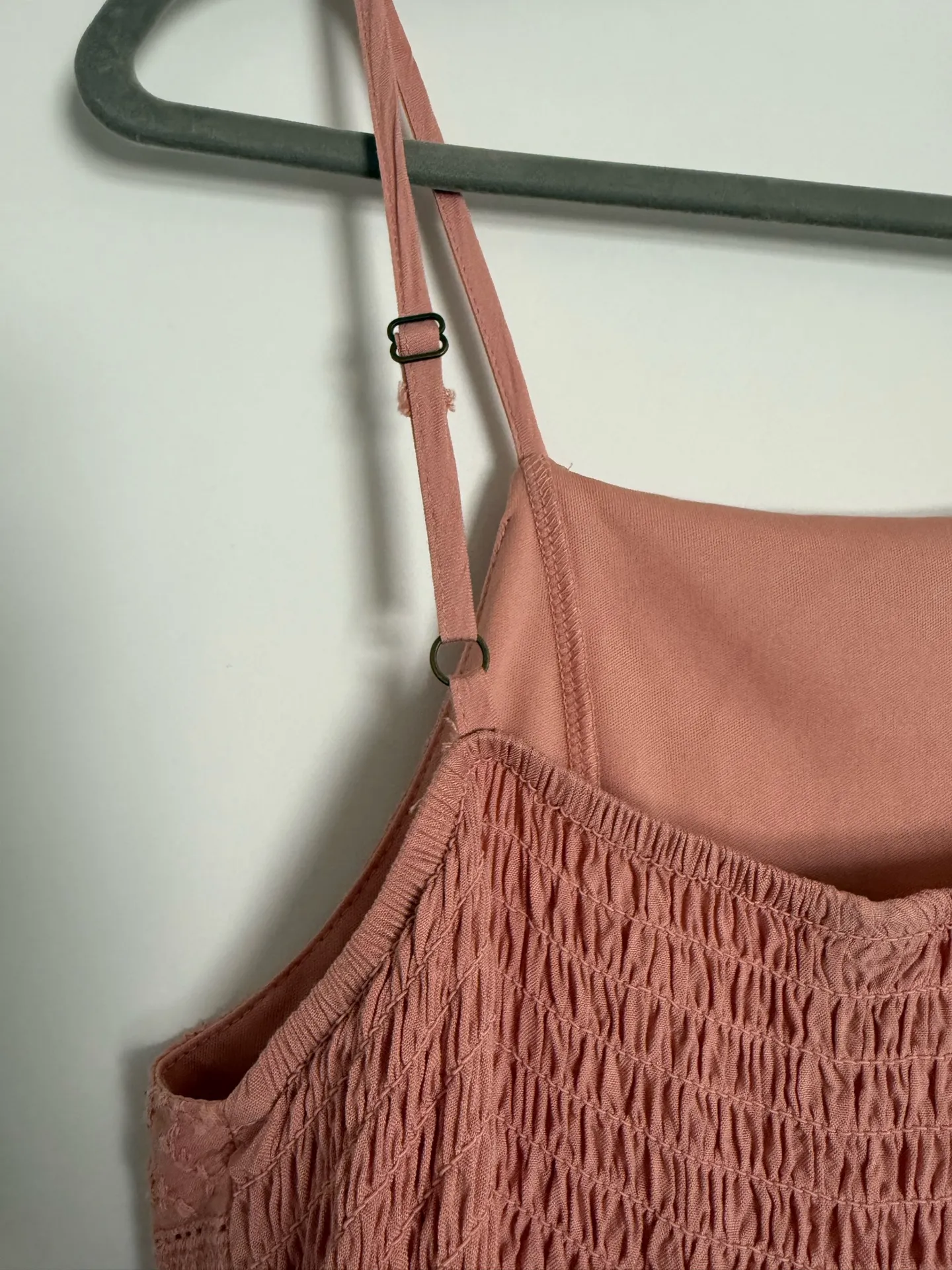 Peach embroidered dress - Image 3