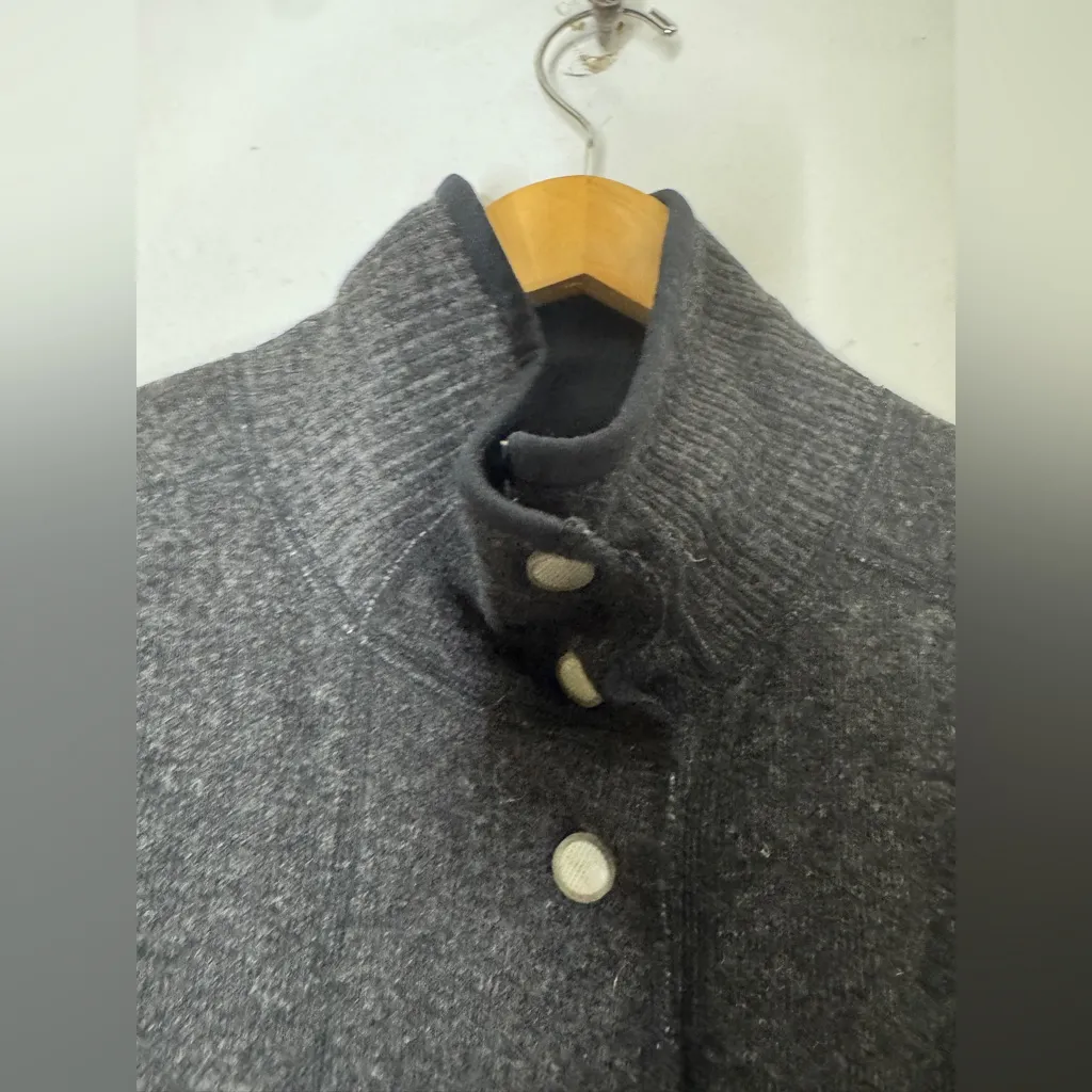 Title Nine Wool Blend Sweater‎ Jacket Womens Small Dark Gray Full Zip - Image 3