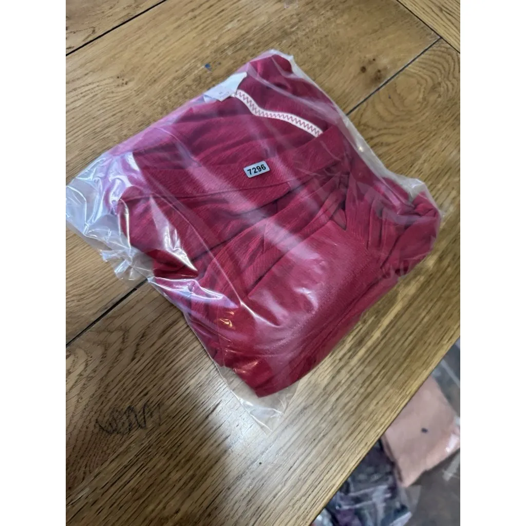 Knox Rose Women Dress Size Medium Red Tiered Short Sleeve Bohemian Hippie Casual - Image 11