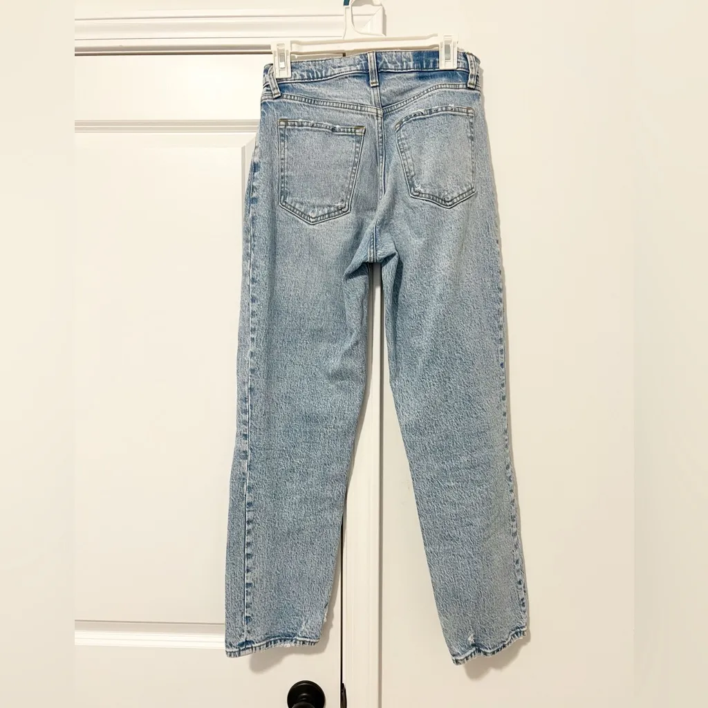 Abercrombie & Fitch Curve Love Ultra High Rise 90s Straight Jean Medium Wash - Image 8