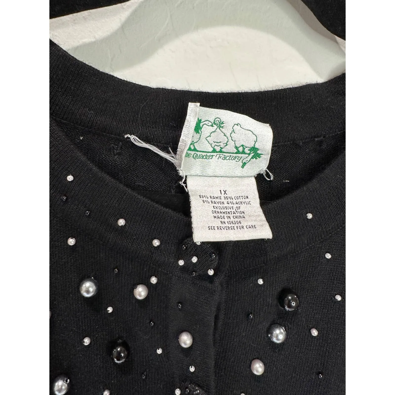 The Quacker Factory‎ Women's button up blazer size 1X Black - Image 3