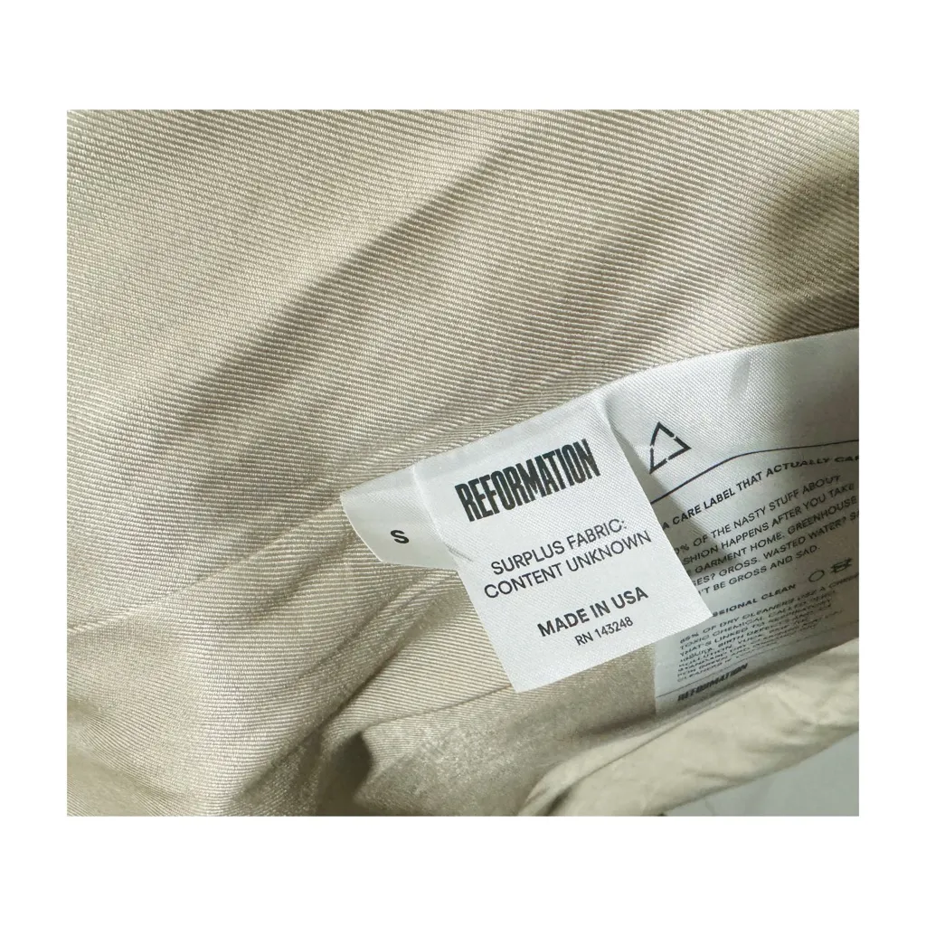 Reformation cream gold and brown faux fur collar embroidery coat NEW - Image 3