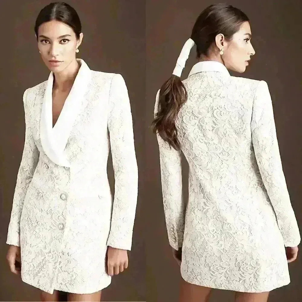NWT Rebecca Vallance Bridal Harriet blazer minidress Size 2 US White - Image 3