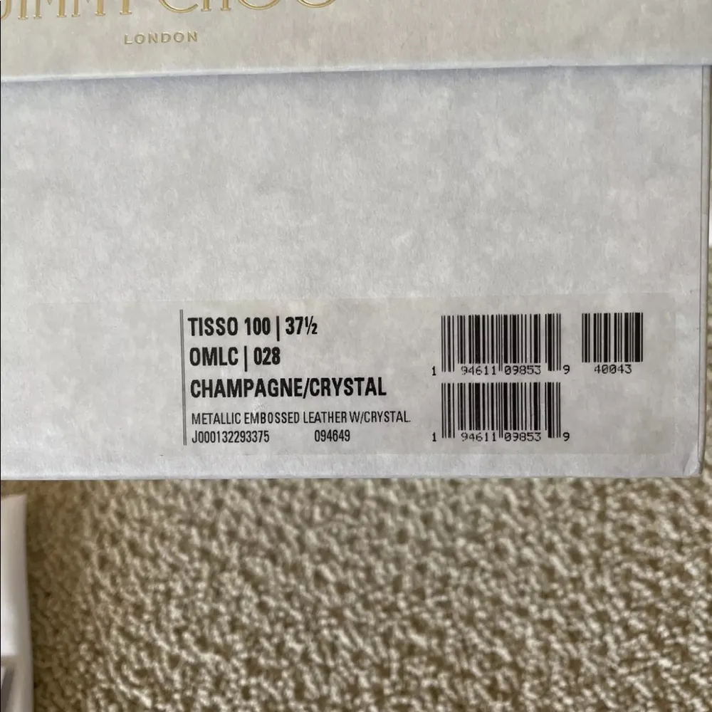 Jimmy Choo 100 Champagne Metallic Crystal Pumps - Image 6