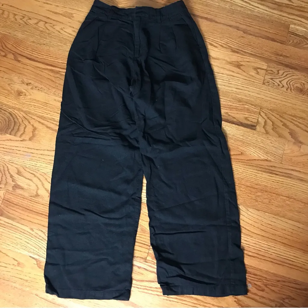 GAP Linen Easy Trouser Black Wide-Leg Pants - Image 6