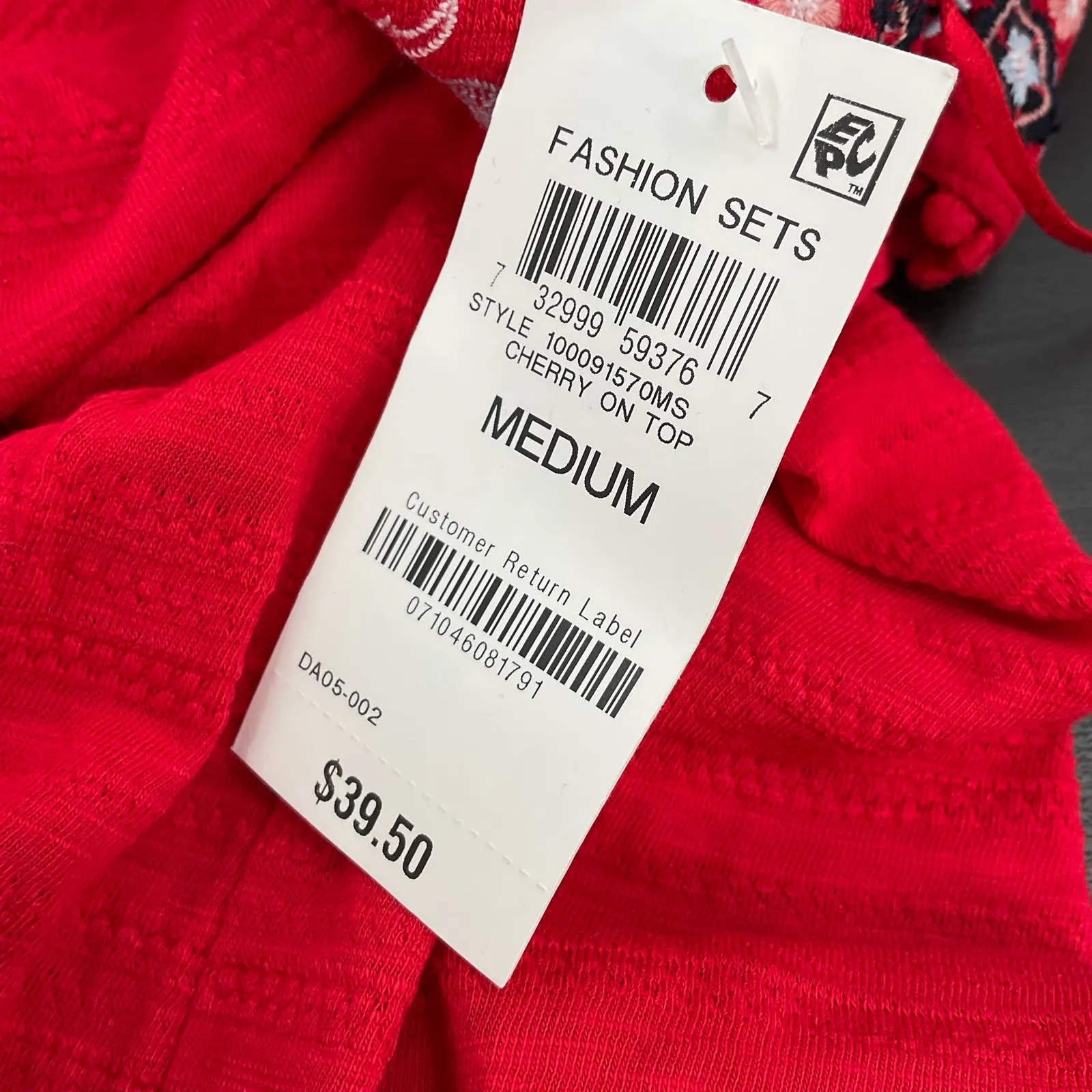 Style & Co Embroidered Flutter‎ Strap Tank Size Medium NWT (A136) - Image 6