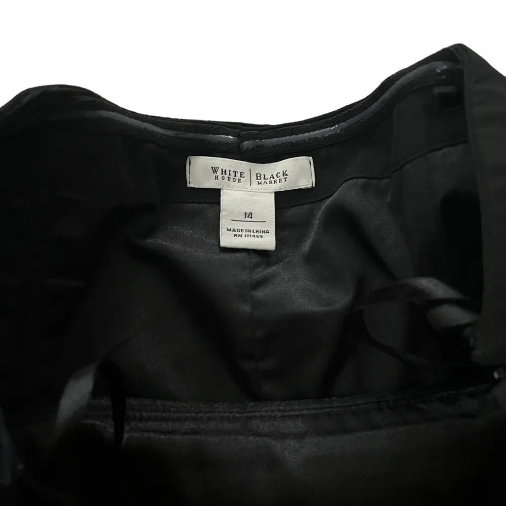 White House Black Market Strapless Sweetheart Tiered Ruffle Skirt Dress, Sz 14 - Image 8