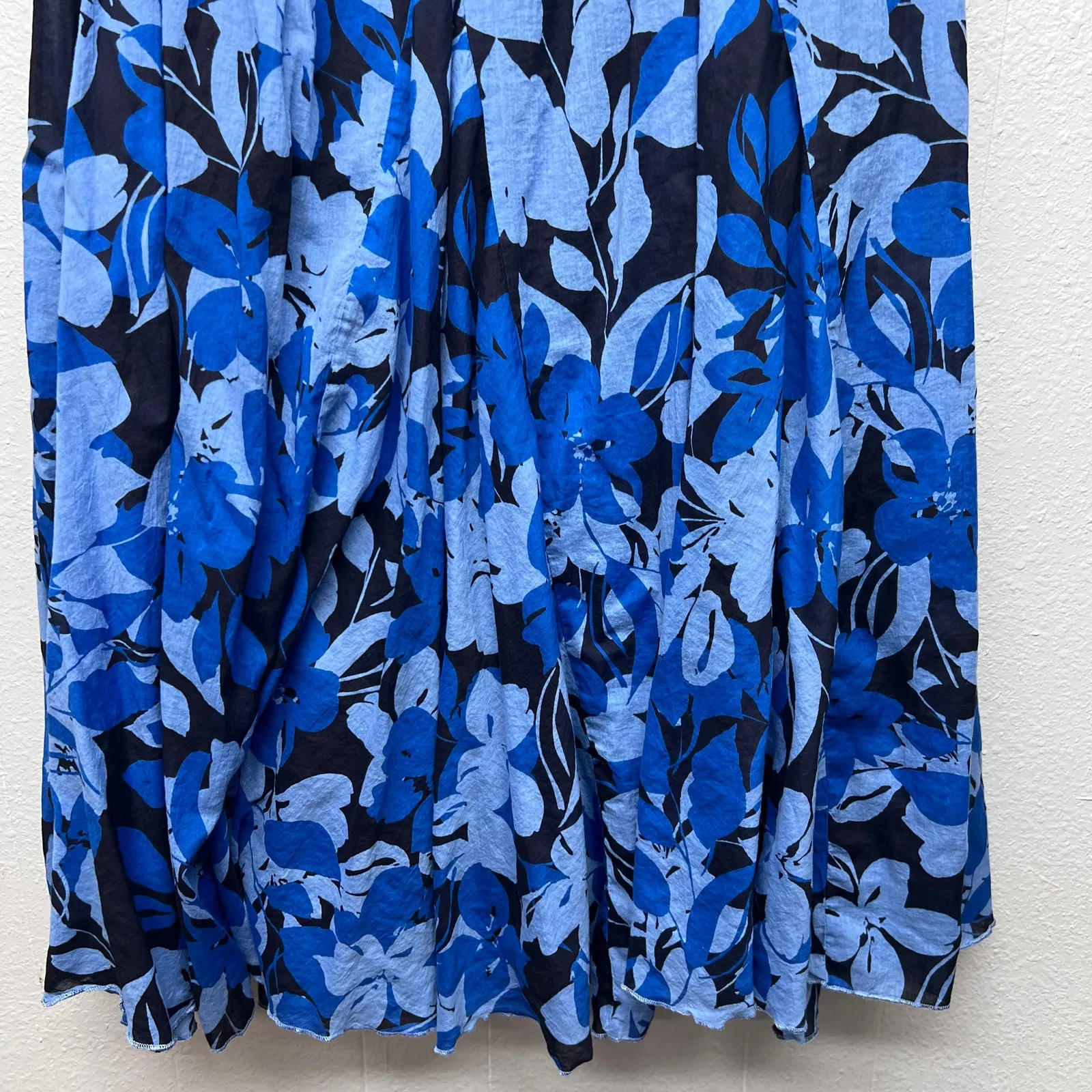 Jessica London Pull On Womens Skirt 32W Dark Floral Forest Fairy Beachy Nautical - Image 9