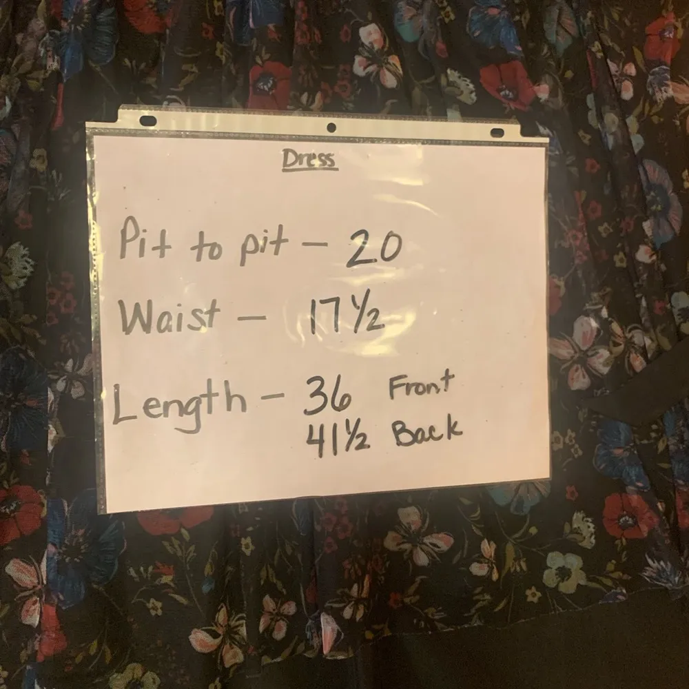 LC Lauren Conrad 16 Disney Snow White Black Floral Fit and Flare High Low Dress - Image 6