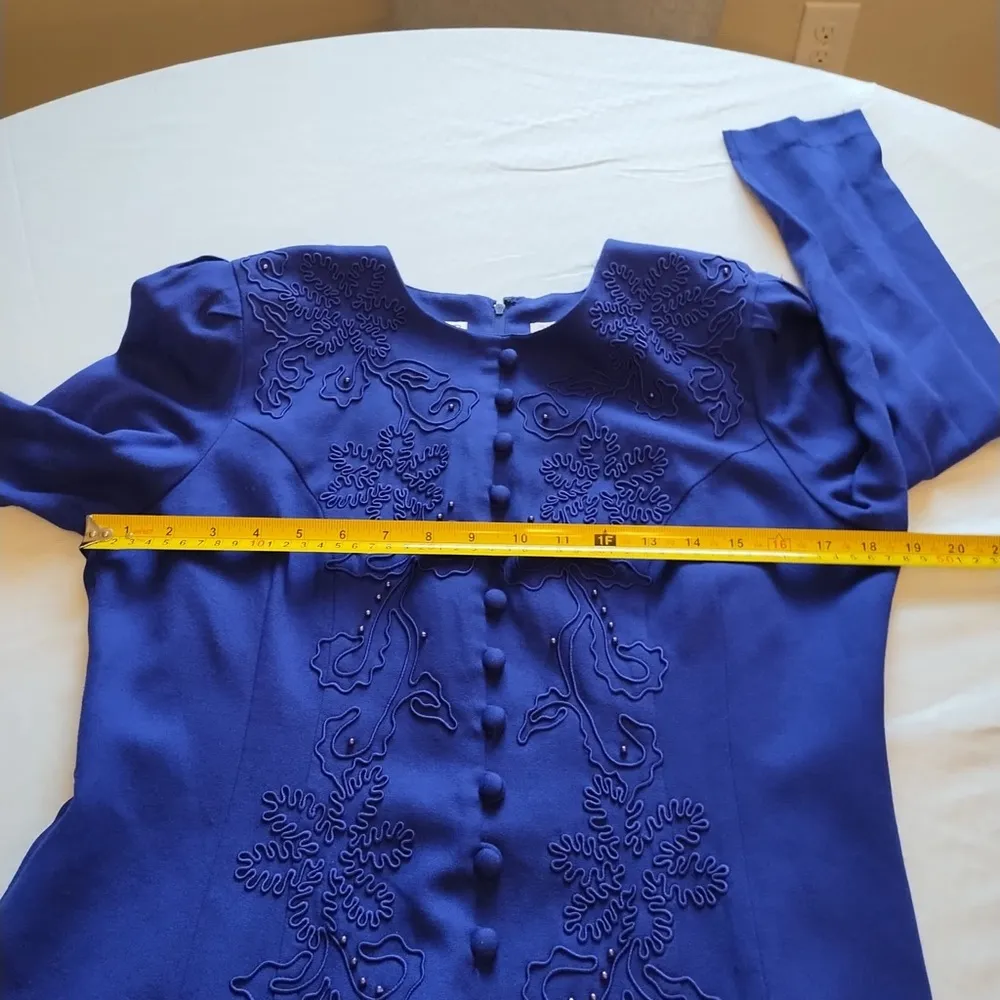 Karin Stevens Dress Top Attached Skirt Women’s Dress Embroidered Size 8P - Image 10