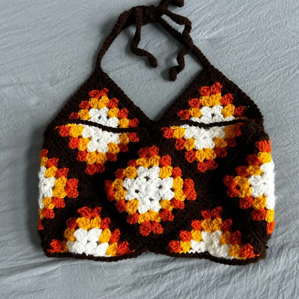 handmade crochet tank top Size M - Image 3