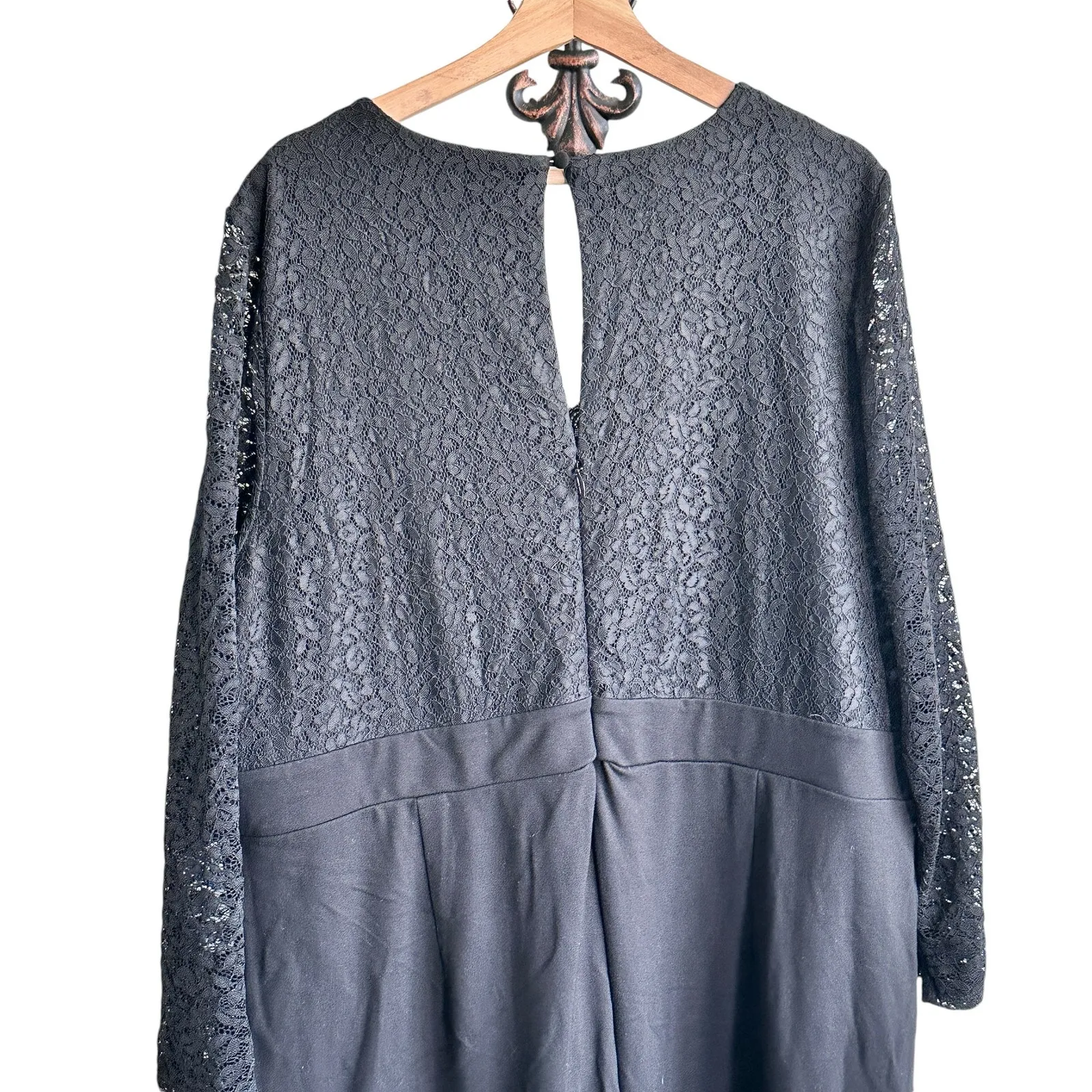 NWT Torrid Black Lace long sleeves Jumpsuit Size 24 US 3X - Image 8