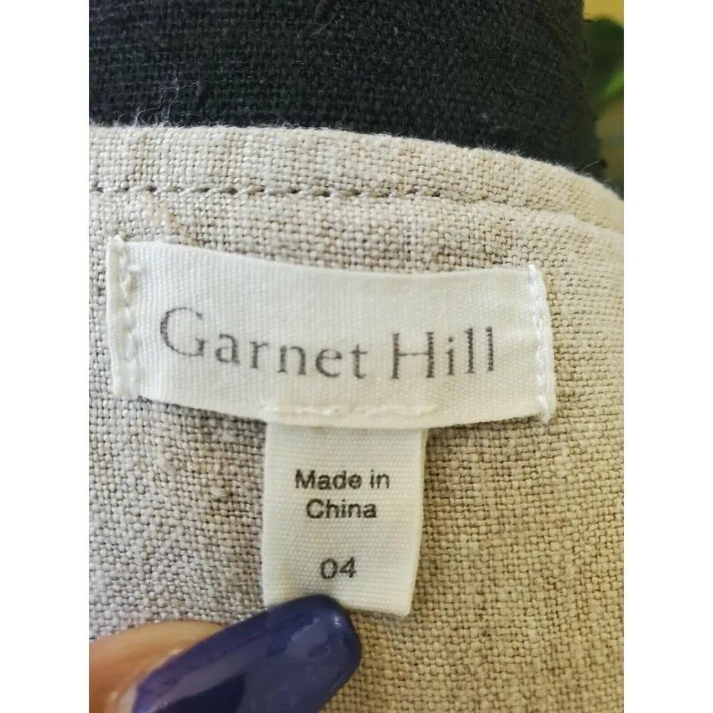 Garnet Hill  Linen Bomber Zip Up Jacket 04 - Image 8