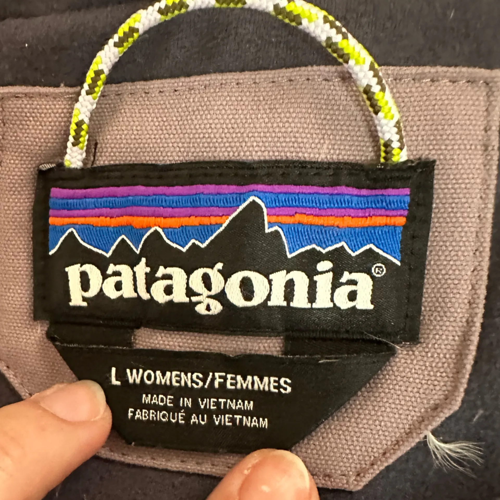 Patagonia Women’s L Western Yoke Down Puffer Jacket purple/Navy - Image 8