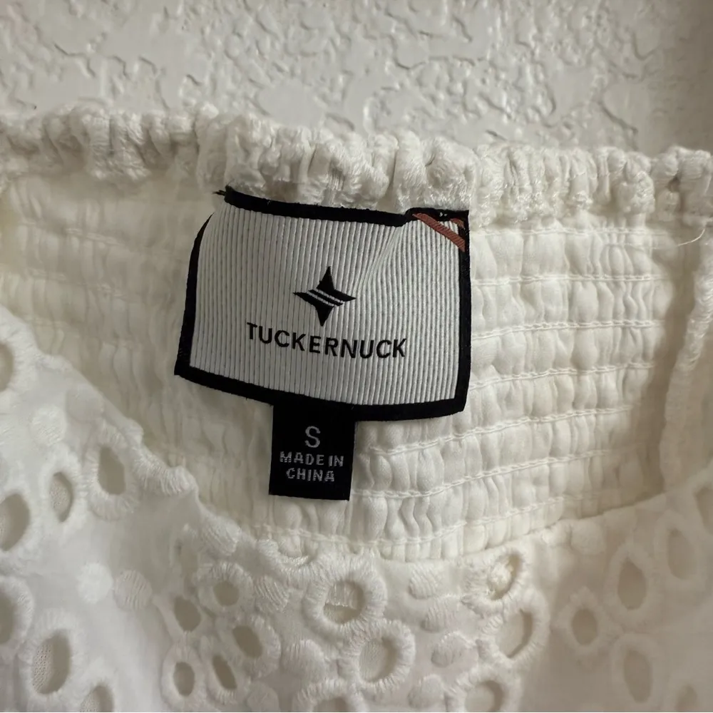 Tuckernuck Abigail White Eyelet Dress Size Small - Image 5