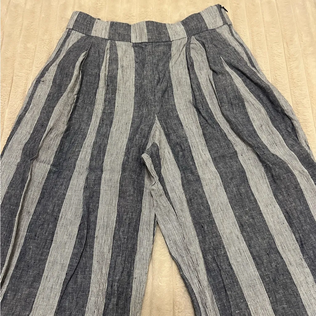 Gap high rise cropped wide leg linen pants - Image 10