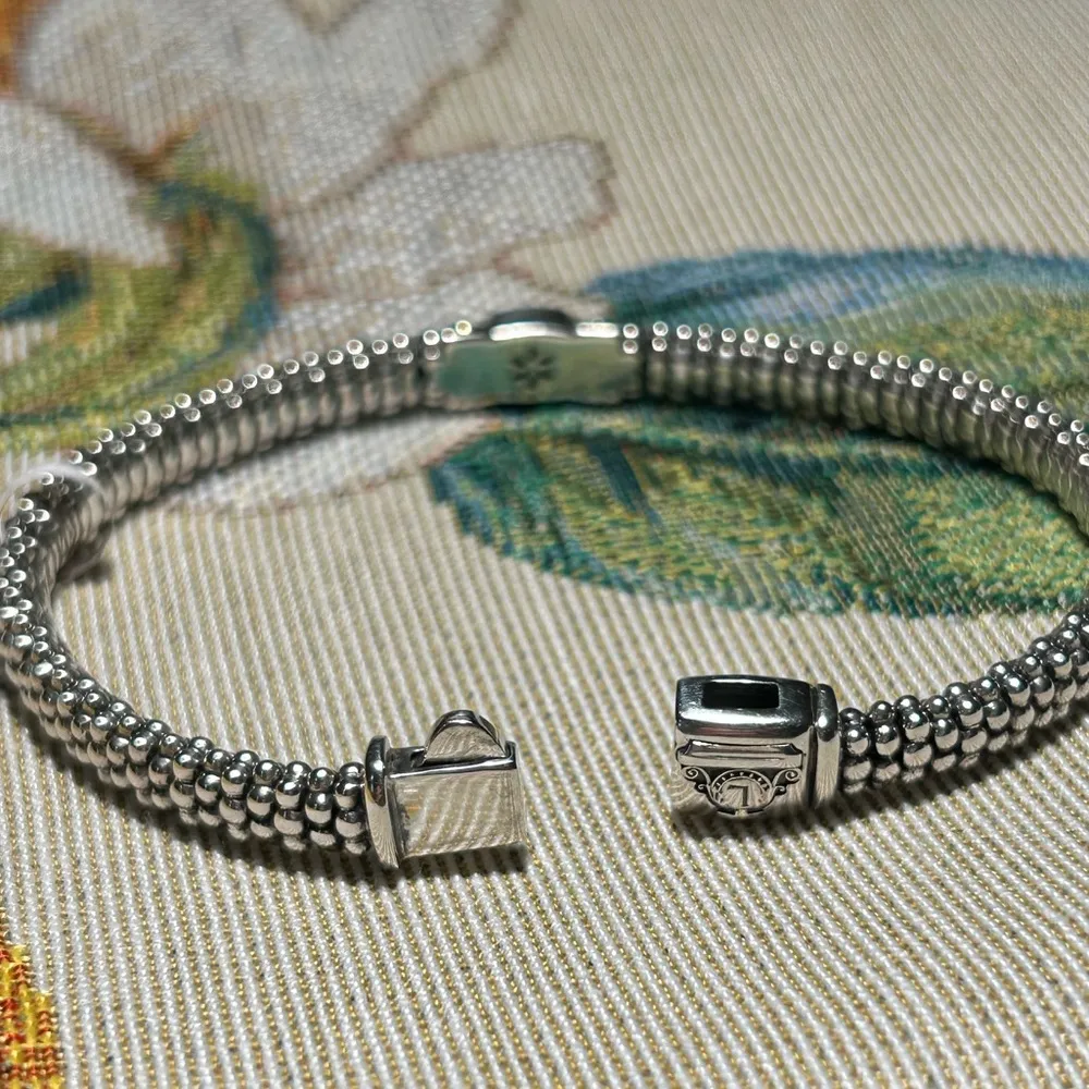 NWT Lagos 925 Sterling Silver & 18K Gold Diamond Caviar Bracelet - Image 14