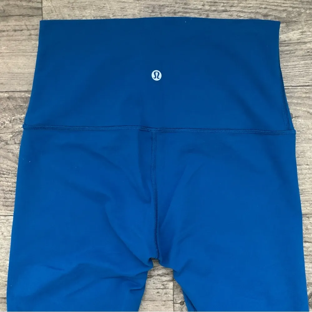 Lululemon Vintage Wunder Under Luon Sapphire Blue High-Waisted Leggings 6 Tall - Image 3