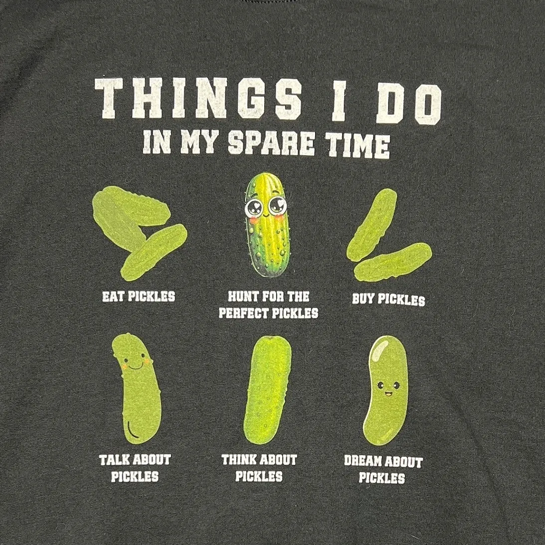 Funny Pickle Graphic Sweatshirt Black Novelty Pullover Unisex Humor - Image 3