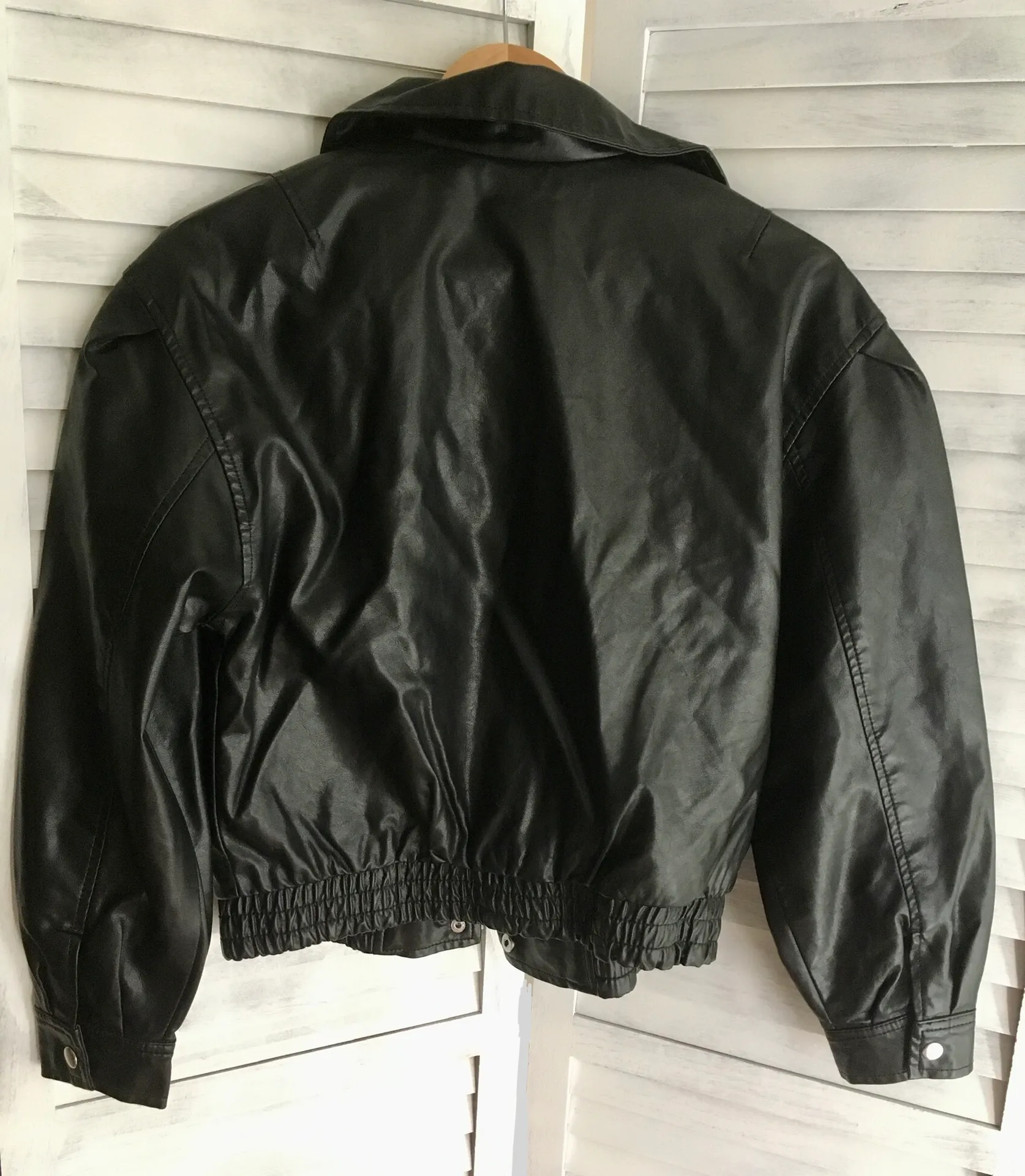 Black Bomber Jacket, Small - Image 4