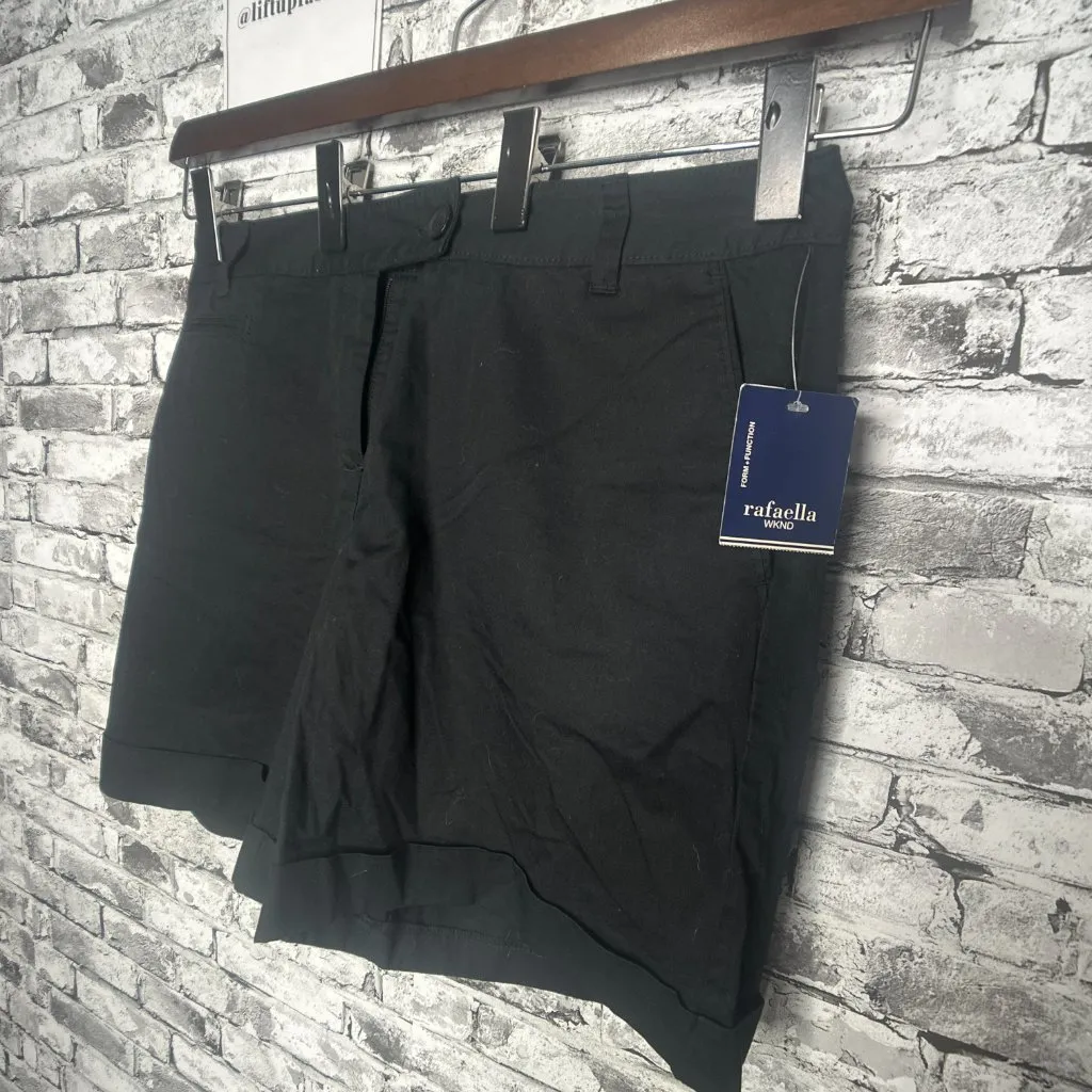 EUC Rafaella "The Stretch CTN Twill" Black Shorts Size 12 - Image 3