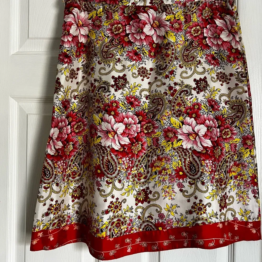 Deadstock Old Navy Vintage 2005 y2k Silk Bandana Floral Paisley Skirt size 4 - Image 3