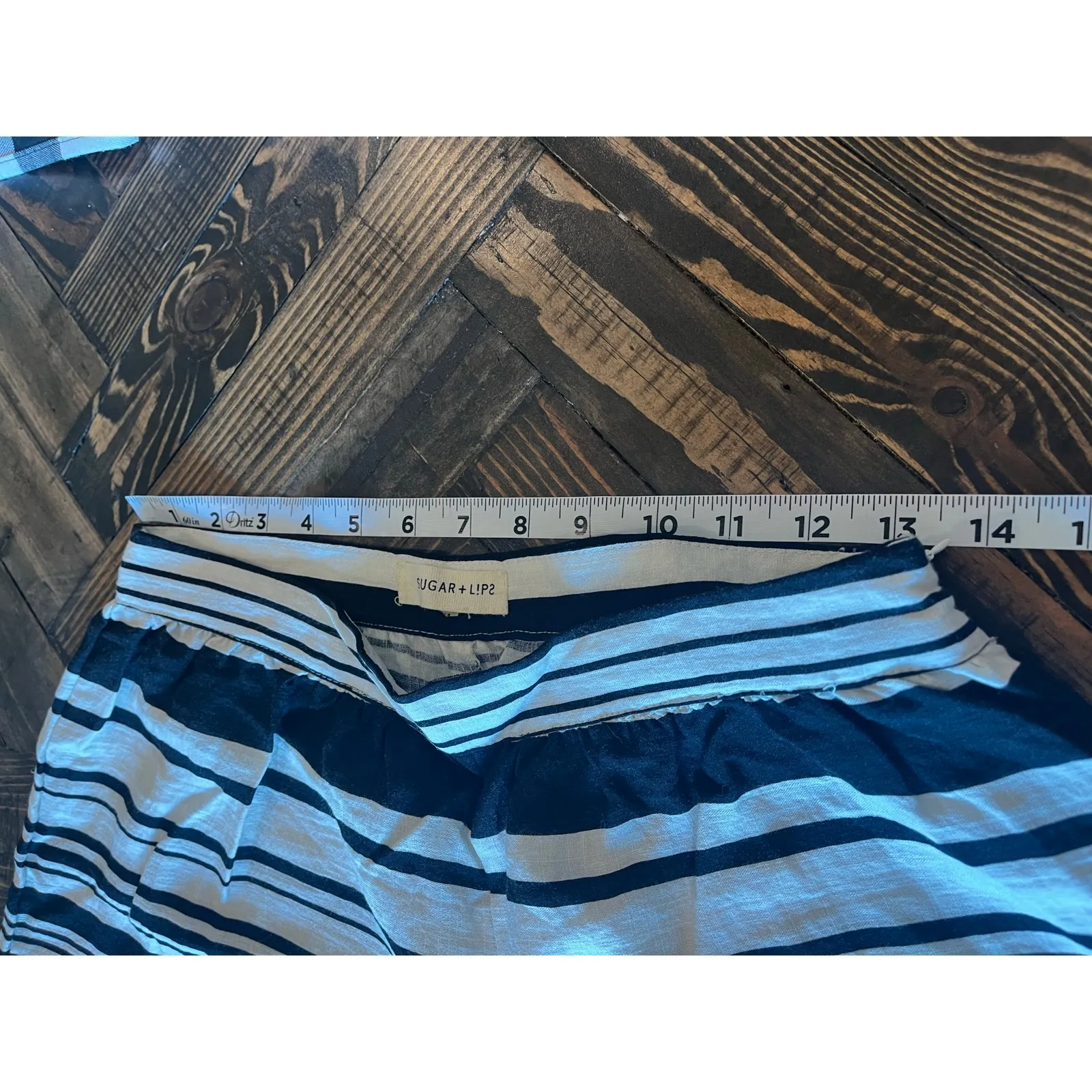 Cottage Core Wide Leg Pant Women Medium Lagenlook Boho Hippie Crop Beach Cruise Black - Image 4