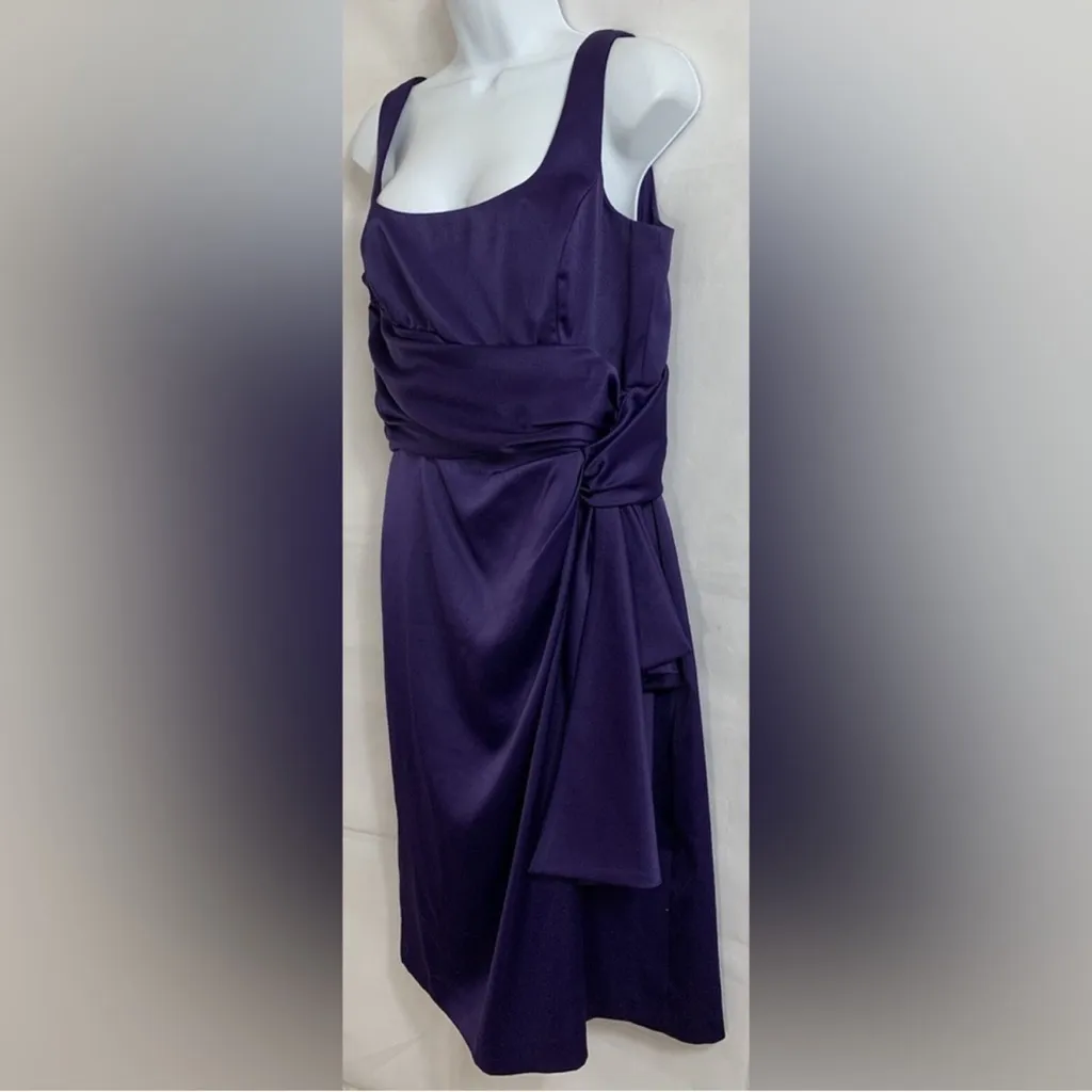 Maggy London Rich Purple Sleeveless Mini Cocktail Dress - Image 4
