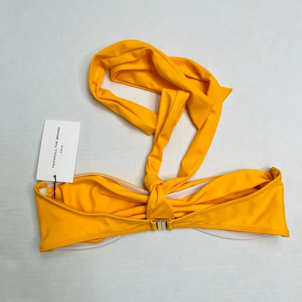 Faithfull the Brand Locales Bikini Top Sun Yellow Size 4/Small NWT - Image 6