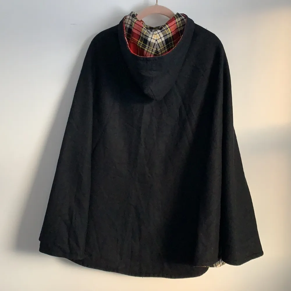 Rare! Vintage Pendleton Reversible Plaid Hooded Cape Coat - Image 9