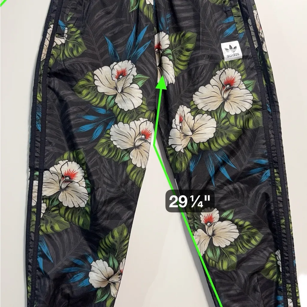 Adidas Floral Track Pants- Small - Image 7