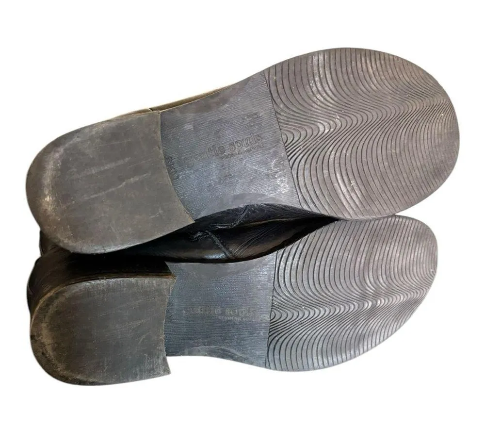 Gentle Soul Barnaby Leather Zip Buckle Bootie Size 6.5M Western Cowboy Black - Image 12