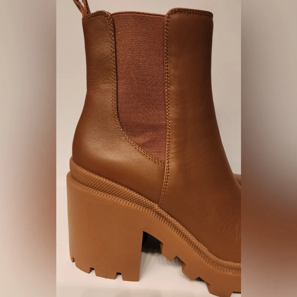 Steve Madden Roxie Cognac Brown Leather Moto Boots Women’s Size 9.5 - Image 10