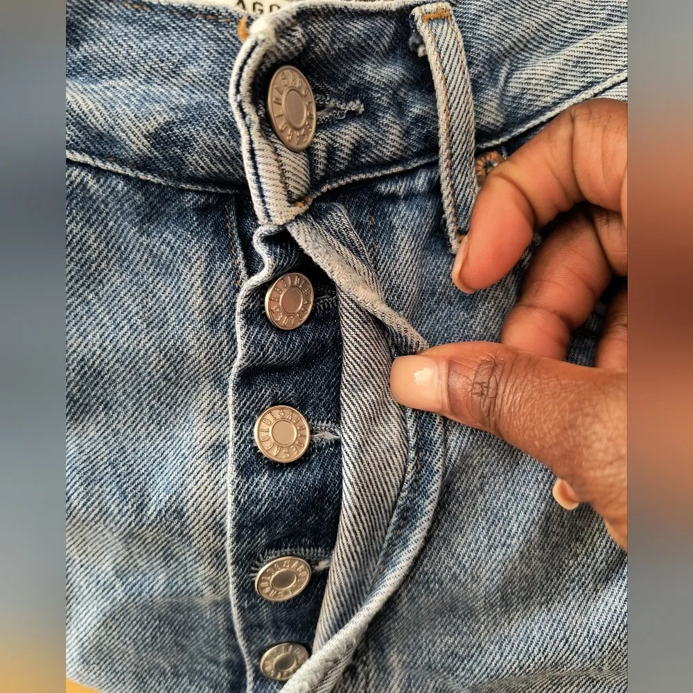 AGOLDE Blue Cotton Cut Off 90s Denim Jean Bermuda Shorts 8.5" Size 24 - Image 5