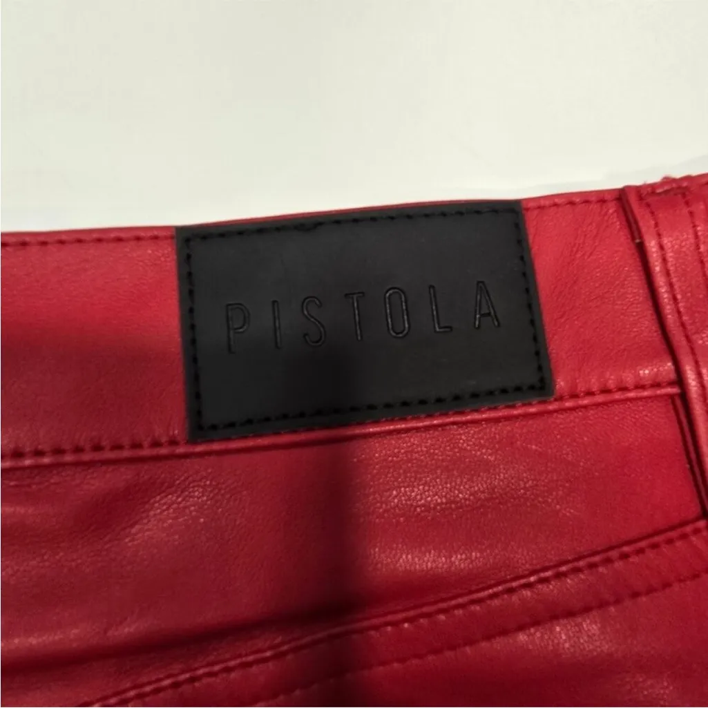 PISTOLA Cassie Super High Rise Straight in Garnet size 25 - Image 15