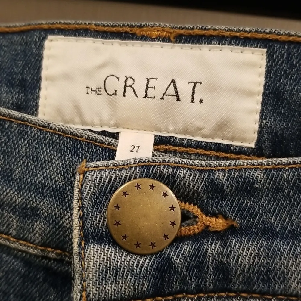 💕THE GREAT💕 The Fellow Jeans Drifter Wash with Rhinestones Button Fly 27 NWT - Image 13