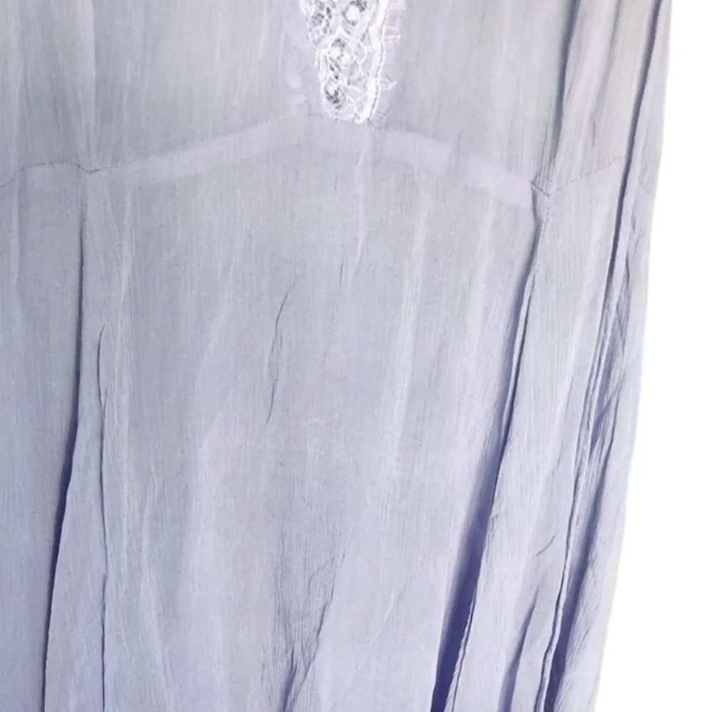 Intimately Free People Lacy Racerback Mini Sleep Slip Periwinkle V Neck - Image 4